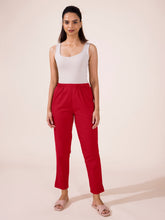 Load image into Gallery viewer, Go Colors Fuchsia Cotton Pencil Pant
