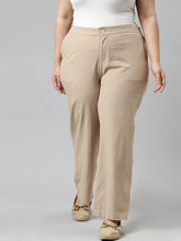 Load image into Gallery viewer, Go Colors Beige Cotton Stripes Cargo Pant
