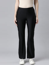 Load image into Gallery viewer, Go Colors Black Nylon Stretch Bell Bottom
