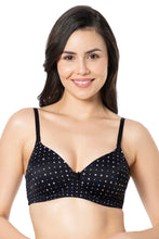 Load image into Gallery viewer, Amante Smooth Charm Padded Non-Wired T-Shirt Bra - Black Dot Print 10606
