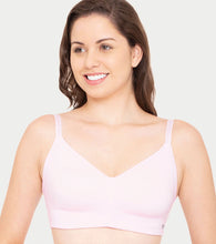 Load image into Gallery viewer, Enamor Ultra-Smoothing Women's Cotton Everyday T-Shirt Bra - No-Pinch, Hidden Lift, Non Padded, Wirefree, High Coverage - A027 (Blushing Bride)
