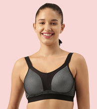 Load image into Gallery viewer, Enamor Innovations Y-panel  Bounce Control, Agion Scent Protect ,Women's Sports Bra - High-Impact, Padded, Wirefree, Full Coverage  - SB25 (Grey Melange)
