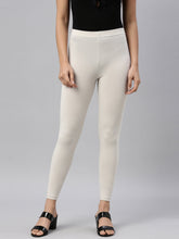 Load image into Gallery viewer, Go Colors Grey Mist Cotton Stretch Ankle Length Leggings
