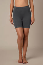 Load image into Gallery viewer, Amante Smooth Mid-thigh Cotton Shortie Liner - Grey Pinstripe 76901
