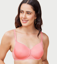 Load image into Gallery viewer, Enamor Innovations  Ecolite, Smoother Perfect Lift Women's T-Shirt Bra - Padded, Wirefree, High Coverage  - F165 (Peach Coral)
