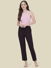 Load image into Gallery viewer, Go Colors Black Woven Viscose Printed Lounge Pants
