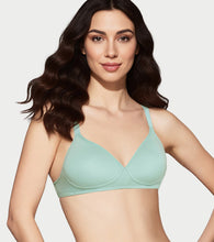 Load image into Gallery viewer, Enamor Supima Cotton Women's Plunge Lift Everyday T-Shirt Bra - Extra Comfort, Padded, Wirefree, Medium Coverage - A039 (Jade Green)
