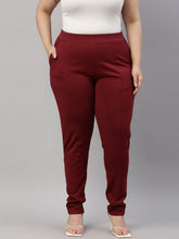 Load image into Gallery viewer, Go Colors Maroon Roma Ponte Pants
