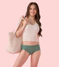 Load image into Gallery viewer, Enamor IP02 Innovations Invisi, Fit Flex, No Visible Panty Lines, All Day Comfort, Mid Waist Brief Panty for Women - Breathable Lightweight Fabric, Antimicrobial with Stain Release, Bonded Free Cut, Regular Coverage -  Pack of 1 (Sage Green)
