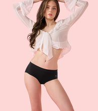 Load image into Gallery viewer, Enamor IP37 Innovations Flexi Free, Comfy Essentials, No Visible Panty Lines, All Day Comfort, Mid Waist Brief Panty for Women - Regular Coverage (Jet Black)

