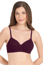Load image into Gallery viewer, Amante Cotton Casual Padded Non-wired T-shirt Bra - Potent Purple 10202
