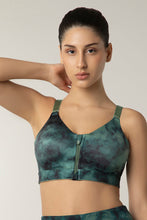 Load image into Gallery viewer, Amante Energize Intense Sports Bra  - Marble Green Print 01001
