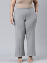 Load image into Gallery viewer, Go Colors Dusty Green Roma Ponte Wide Pants
