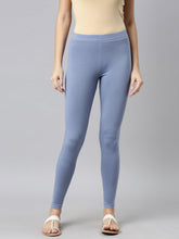 Load image into Gallery viewer, Go Colors Light Jean Cotton Stretch Ankle Length Leggings
