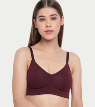 Load image into Gallery viewer, Enamor Ultra-Smoothing Women's Cotton Everyday T-Shirt Bra - No-Pinch, Hidden Lift, Non Padded, Wirefree, High Coverage - A027 (Grapewine)
