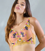 Load image into Gallery viewer, Enamor × Papa Don’t Preach - Moonlit Mischief Luxury Push-Up Bra for Women - Padded, Wired, Longline Plunge - DB03 (Nova Gold)
