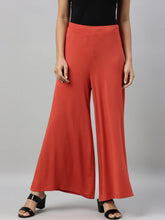 Load image into Gallery viewer, Go Colors Rust Viscose Knit Palazzo
