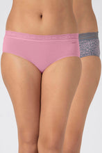 Load image into Gallery viewer, Amante Lace Waistband Hipster Panty (Pack of 2 Prints &amp; Colors May Vary) - Mixed Assorted 09203
