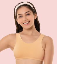 Load image into Gallery viewer, Enamor Innovations  Easy Fit, Antimicrobial, Front Double Layer ,Women's Cotton Beginner's Bra - Pop-On Style, Non Padded, Wirefree, High Coverage  - BB01 (Skin)
