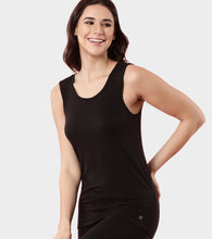 Load image into Gallery viewer, Enamor TH04 Women's Thermal Vest with Soft Heat Generating Fabric, Wide Round Neck Engineered with HeatSkins™ Warm Technology (Black)
