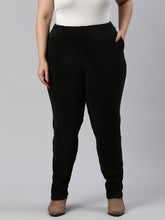 Load image into Gallery viewer, Go Colors Black Velour Ultra Warm Pants
