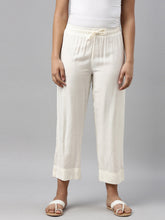 Load image into Gallery viewer, Go Colors Cream Silk Pants
