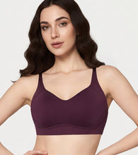 Load image into Gallery viewer, Enamor Innovations Bamboo Bliss, Everyday, Full Support, Women's T-Shirt Bra - Super Soft, Naturally Absorbent &amp; Antimicrobial, Padded, Wirefree, High Coverage- A077 (Grape Wine)
