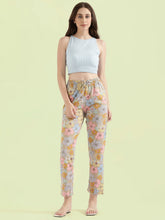 Load image into Gallery viewer, Go Colors Beige Cotton Knit Printed Lounge Pants
