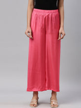 Load image into Gallery viewer, Go Colors Coral Polyester Shiny Palazzo
