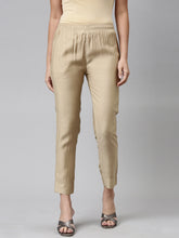 Load image into Gallery viewer, Go Colors Deep Gold Silk Pants
