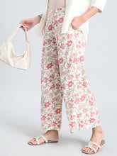 Load image into Gallery viewer, Go Colors White Woven Viscose Printed Palazzo
