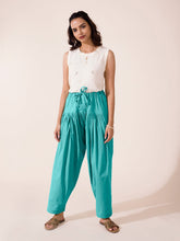 Load image into Gallery viewer, Go Colors Mint Cotton Salwar
