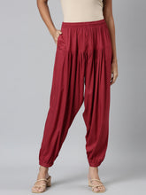Load image into Gallery viewer, Go Colors Cherry Woven Viscose Harem Pant
