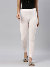 Load image into Gallery viewer, Go Colors Pink Mist Cotton Stretch Ankle Length Leggings

