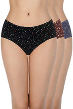 Load image into Gallery viewer, Amante Printed Mid Rise Hipster (Pack of 3) 43105
