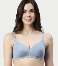Load image into Gallery viewer, Enamor Innovations Fabcool Encircled  Side Support Shaper, Non Padded, Wirefree, High Coverage, Women's Cotton Everyday Bra  - A042 (Available in Plus Sizes) (Chambray Melange)
