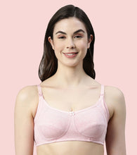 Load image into Gallery viewer, Enamor Innovations Eco-Melange Cotton, Women's Nursing Bra -  Sectioned Lift and Support, Non Padded, Wirefree, High Coverage - MT02 (Orchid Melange)
