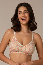 Load image into Gallery viewer, Amante Chic Comfort Non-Padded and Non-Wired Cotton Bra - Daisy Print
