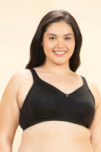 Load image into Gallery viewer, Amante Regal Curves Non-Padded Non-Wired Minimizer Bra - Black
