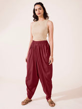 Load image into Gallery viewer, Go Colors Violet Woven Viscose Harem Dhoti Pant
