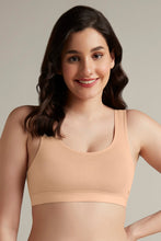 Load image into Gallery viewer, Amante Easy Slip-On Non-Padded Non-Wired Cotton Bra - Sandalwood
