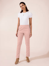 Load image into Gallery viewer, Go Colors Dusty Pink Linen Pencil Pant
