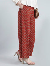 Load image into Gallery viewer, Go Colors Red Woven Viscose Printed Palazzo
