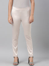 Load image into Gallery viewer, Go Colors Rose Gold Polyester Shiny Pants
