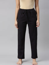 Load image into Gallery viewer, Go Colors Black Cotton Knit Printed Lounge Pants
