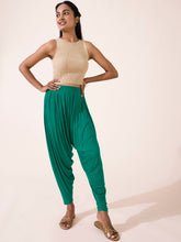 Load image into Gallery viewer, Go Colors Bottle Green Viscose Stretch Patiala

