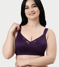 Load image into Gallery viewer, Enamor Innovations Transform Ultralight, Everyday Women's Minimizer Bra -Super lift, Non-Padded, Wirefree, Full Coverage - F122 (Available in Plus Sizes) (Blackberry Cordial)
