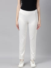 Load image into Gallery viewer, Go Colors White Polyester Shiny Pants
