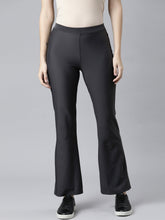 Load image into Gallery viewer, Go Colors Silver Grey Nylon Stretch Bell Bottom
