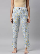 Load image into Gallery viewer, Go Colors White Woven Viscose Printed Lounge Pants

